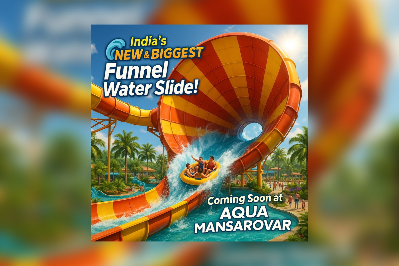 Uttar Pradesh’s Biggest Funnel Slide Coming Soon to Aqua Mansarovar Water Park