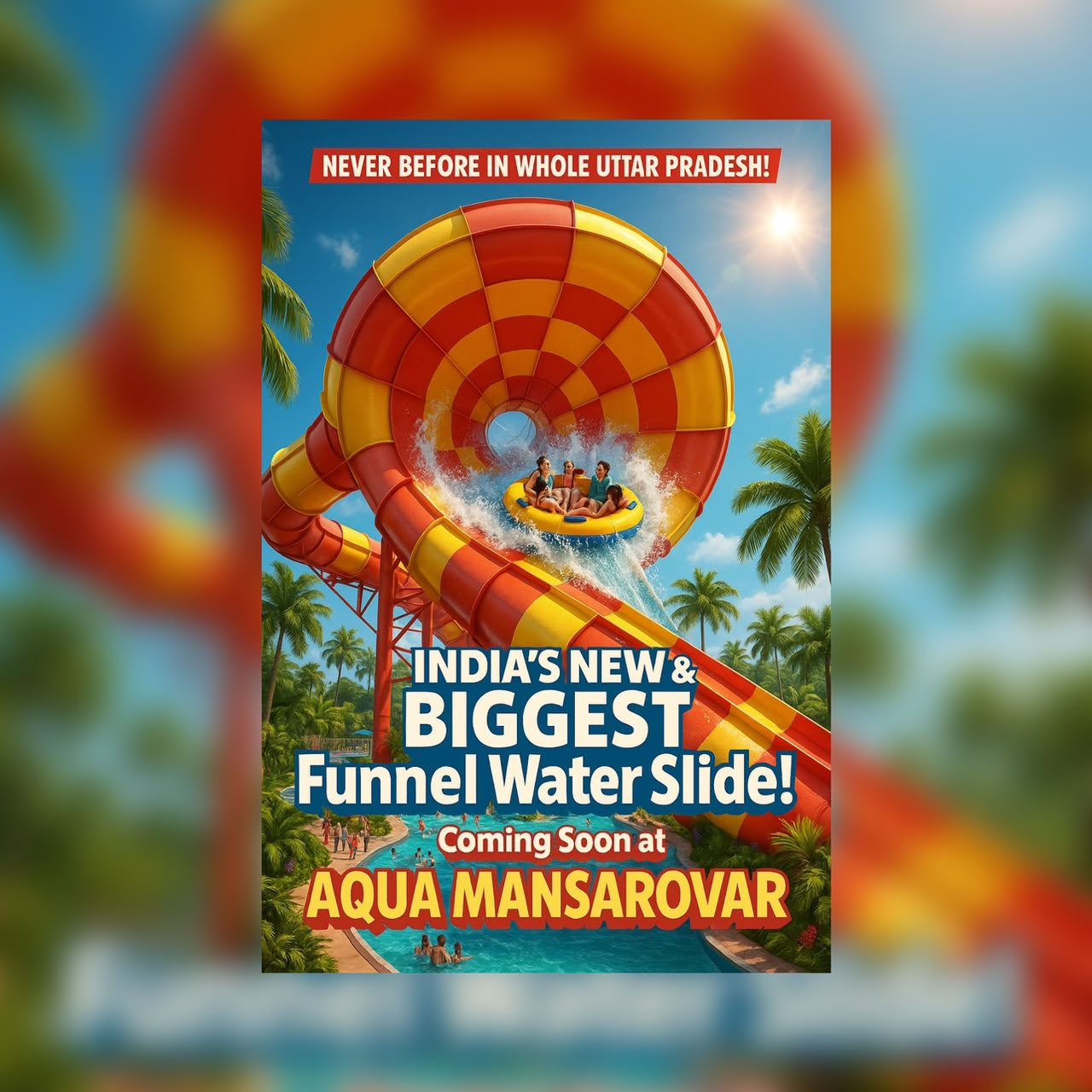 Uttar Pradesh’s Biggest Funnel Slide Coming Soon to Aqua Mansarovar Water Park